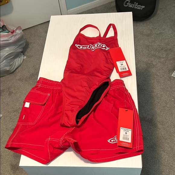 Red Women's One Piece Swimsuit - Picture 1 of 5